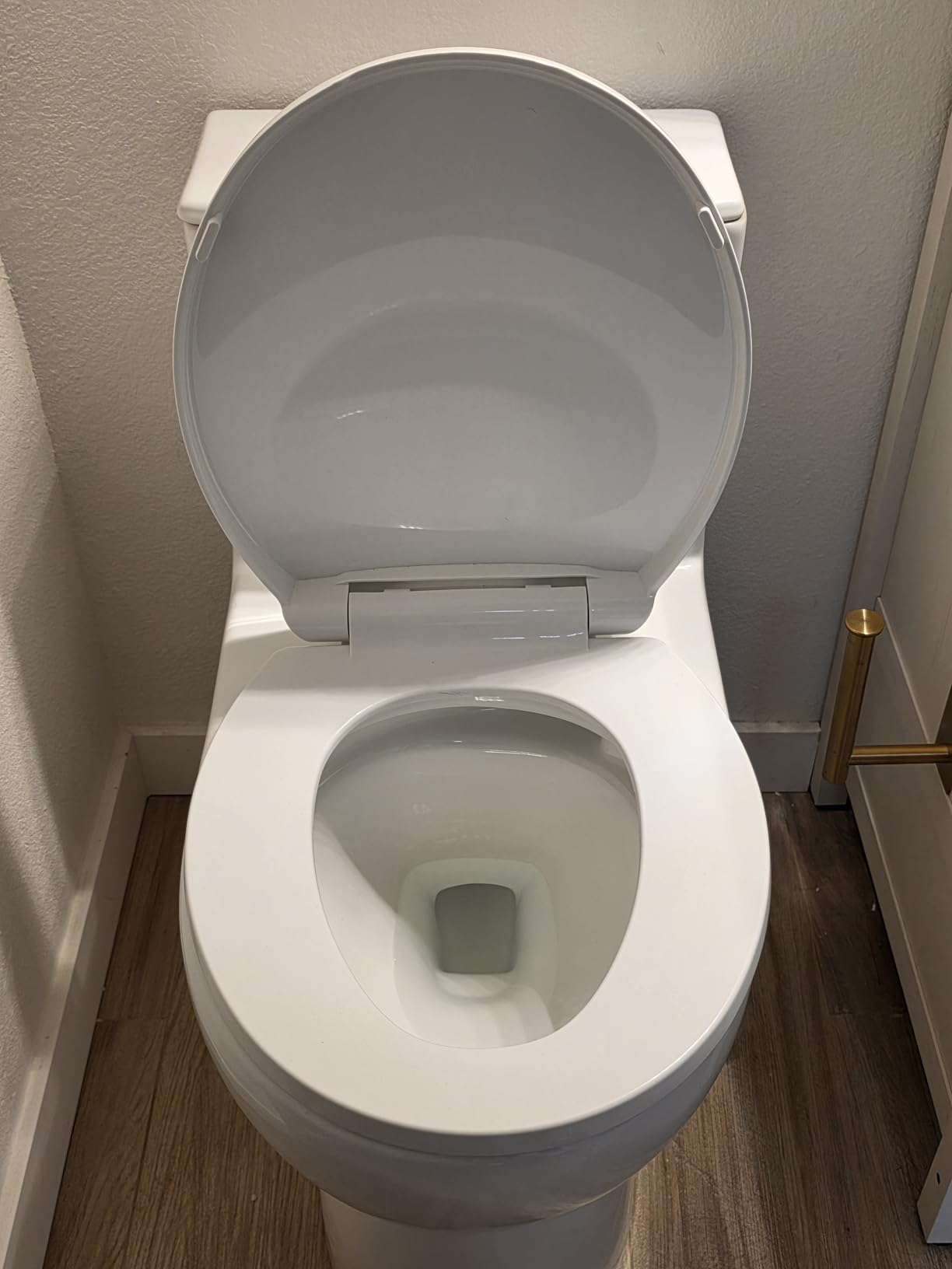 Elongated Modern Tall Toilet 19 Inch for Seniors, Powerful Tornado Flush Skirted High Toilet for Bathroom, One Piece Water Saving Dual Flush 1.0/1.28 GPF, Comfort ADA Bowl Heigh 18.3 Inch, White customer photo 2