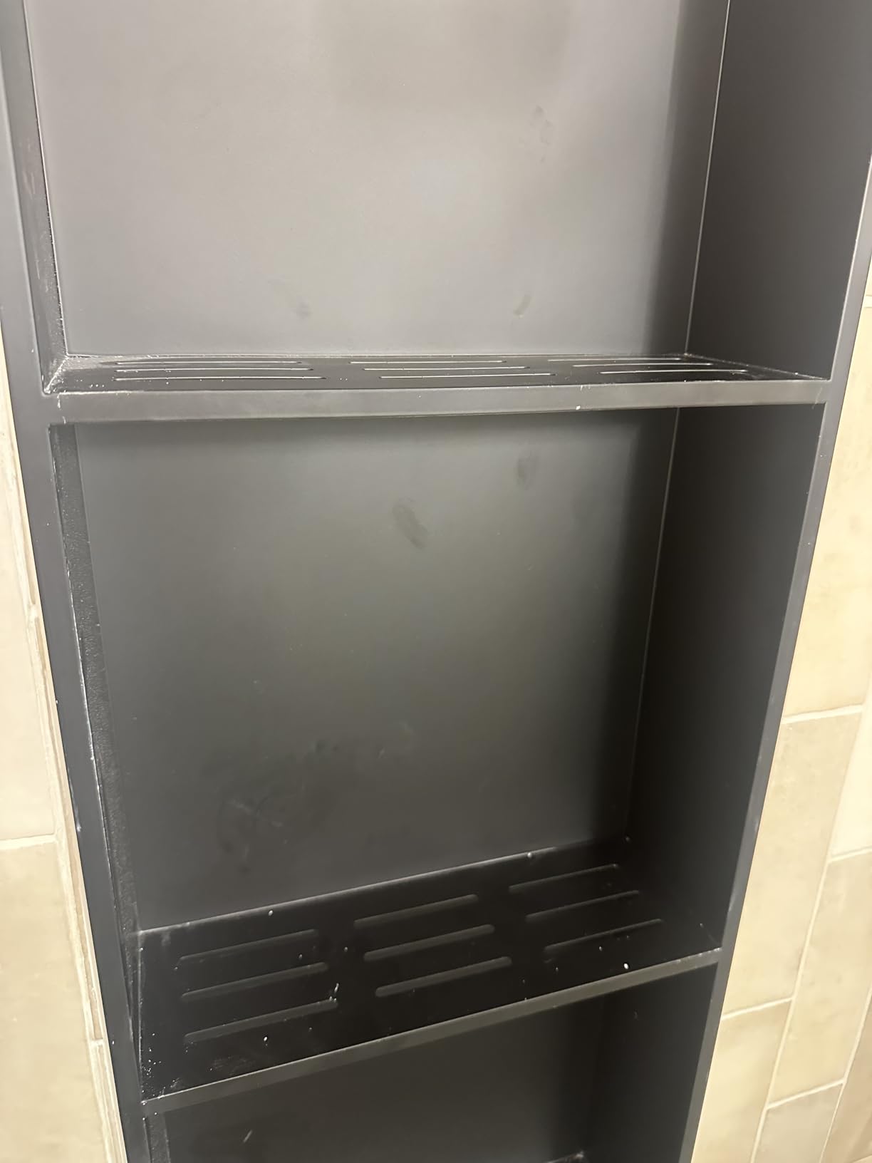 36x12 Inch No Tile Needed Shower Niche - 304 Stainless Steel Niche Shower with 3-Tier Shelves Recessed Wall Niches for Bathroom Storage, Matte Black customer photo 2
