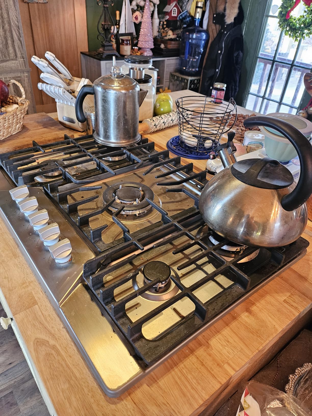 30 Inch Gas Cooktop, TOPWISH Gas Stove Top with 5 High Efficiency SABAF Burners, 41400 BTU, NG/LPG Convertible 304 Stainless Steel Built-in Propane Stovetop with Thermocouple Protection, 120V AC customer photo 1
