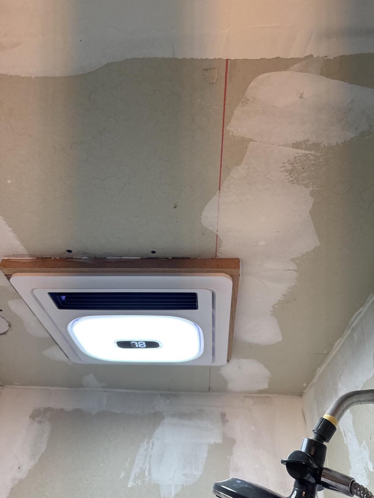 Bathroom Exhaust Fan With Heater and light & Bluetooth, 1800W Dual-Heat, 230CFM 1.0 Sones, Bath Fan With 3-Color Adjustable Led, 5 Color Temperatures Lights, Remote Control, White (Ceiling Mount) customer photo 1