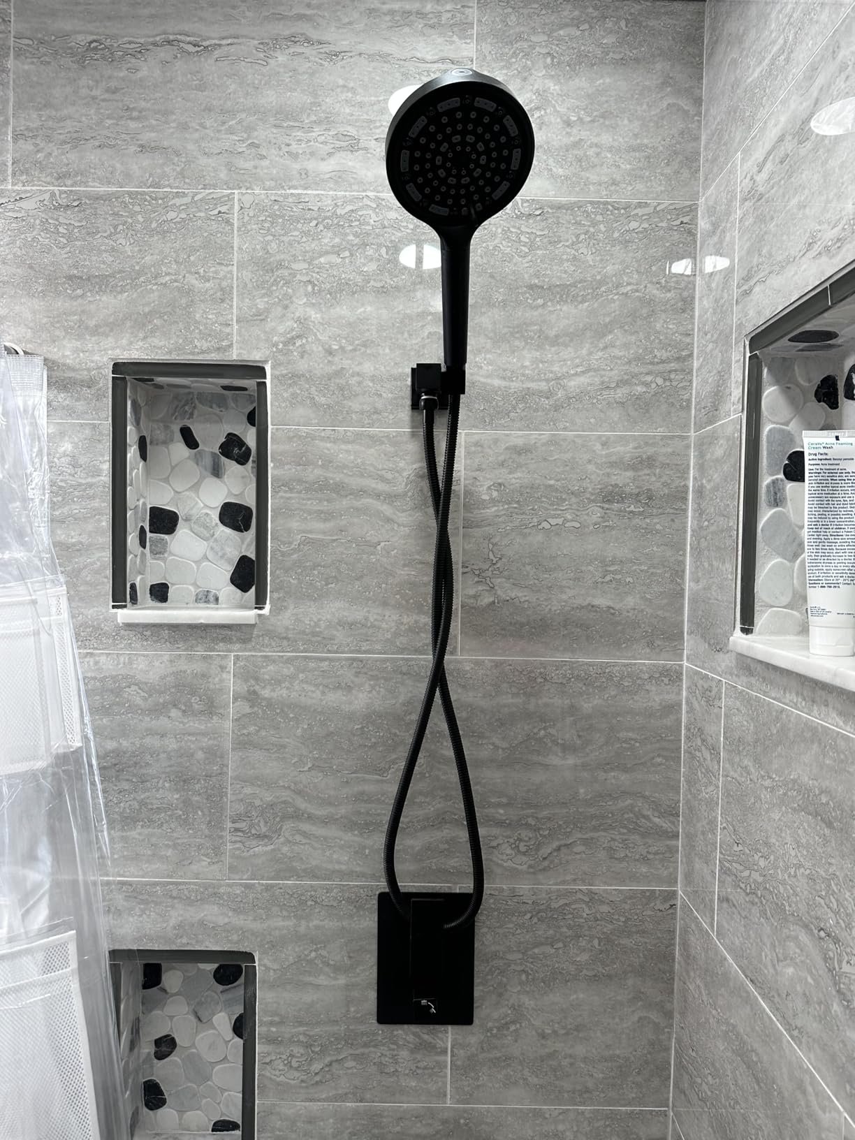 Matte Black 11-Inch Rainfall Shower System - Premium Filtered Handheld Sprayer & Fixed Shower Head, Complete Bathroom Set Faucet Mixer Trim & Valve customer photo 1