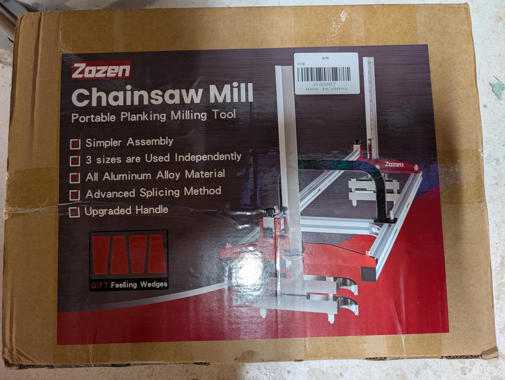 Zozen Chainsaw Mill, Upgraded Locking System & Comfort Handle, 3 Adjustable sizes for Independent Use, Fits 14
