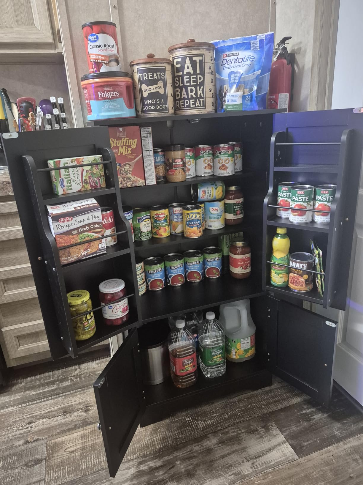 Storage Cabinet with 4 Doors, 43.3
