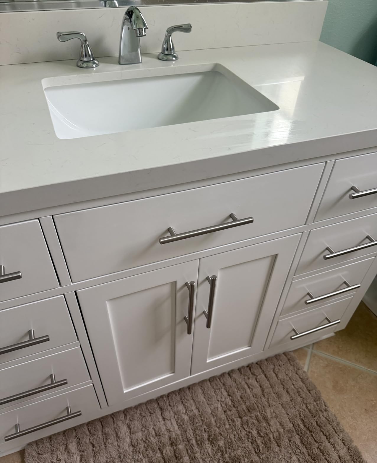 DKB Beckford 48-Inch Bathroom Vanity with Sink - Espresso Single Sink Bathroom Vanity, 1.5