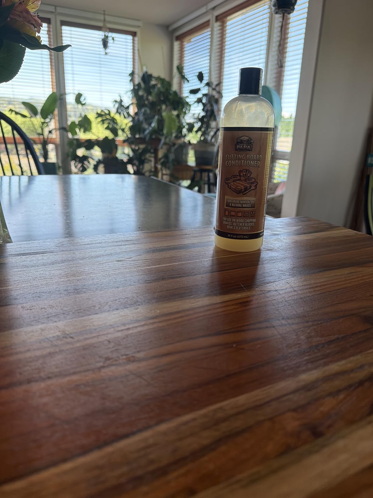 Cutting Board Conditioner - Food Grade Mineral Oil and Beeswax for Wood Cutting Board, Butcher Blocks, Bowls & Utensils - Food Safe Natural Formula - Made in USA - (8 fl oz) customer photo 1