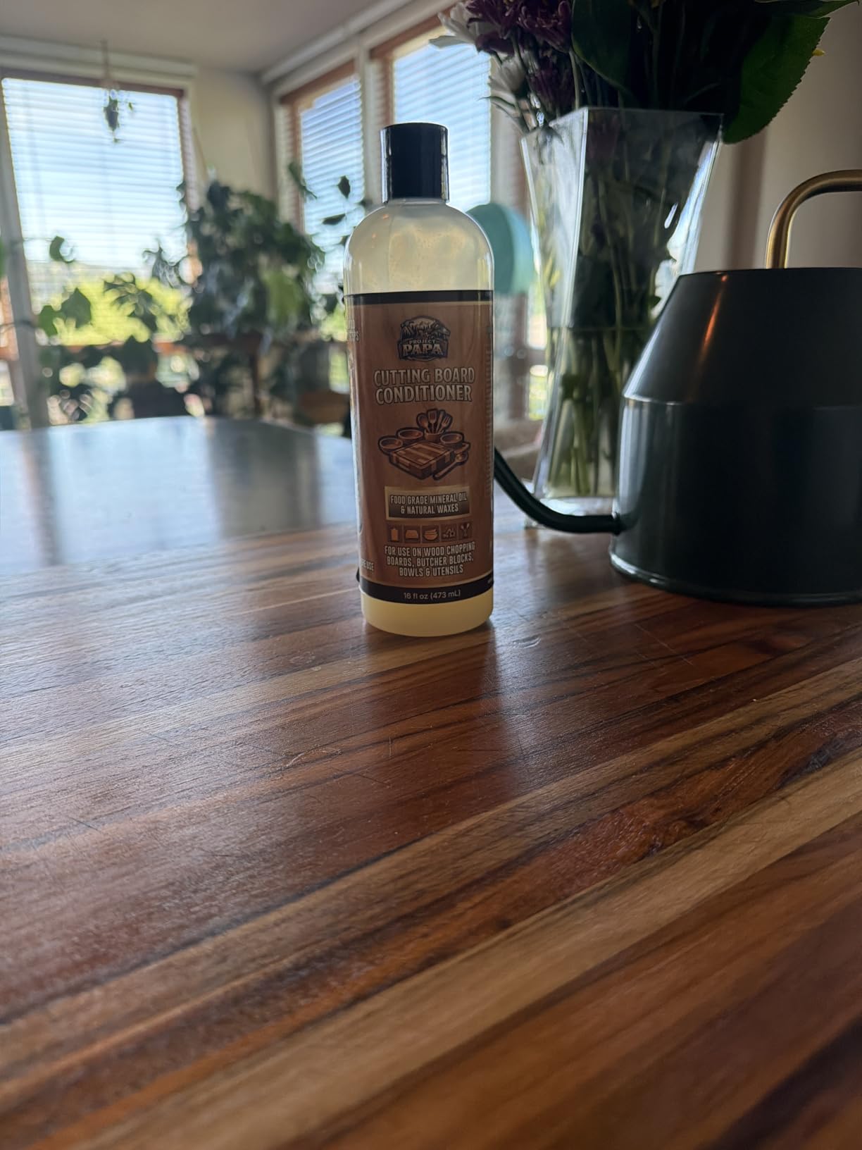 Cutting Board Conditioner - Food Grade Mineral Oil and Beeswax for Wood Cutting Board, Butcher Blocks, Bowls & Utensils - Food Safe Natural Formula - Made in USA - (8 fl oz) customer photo 2