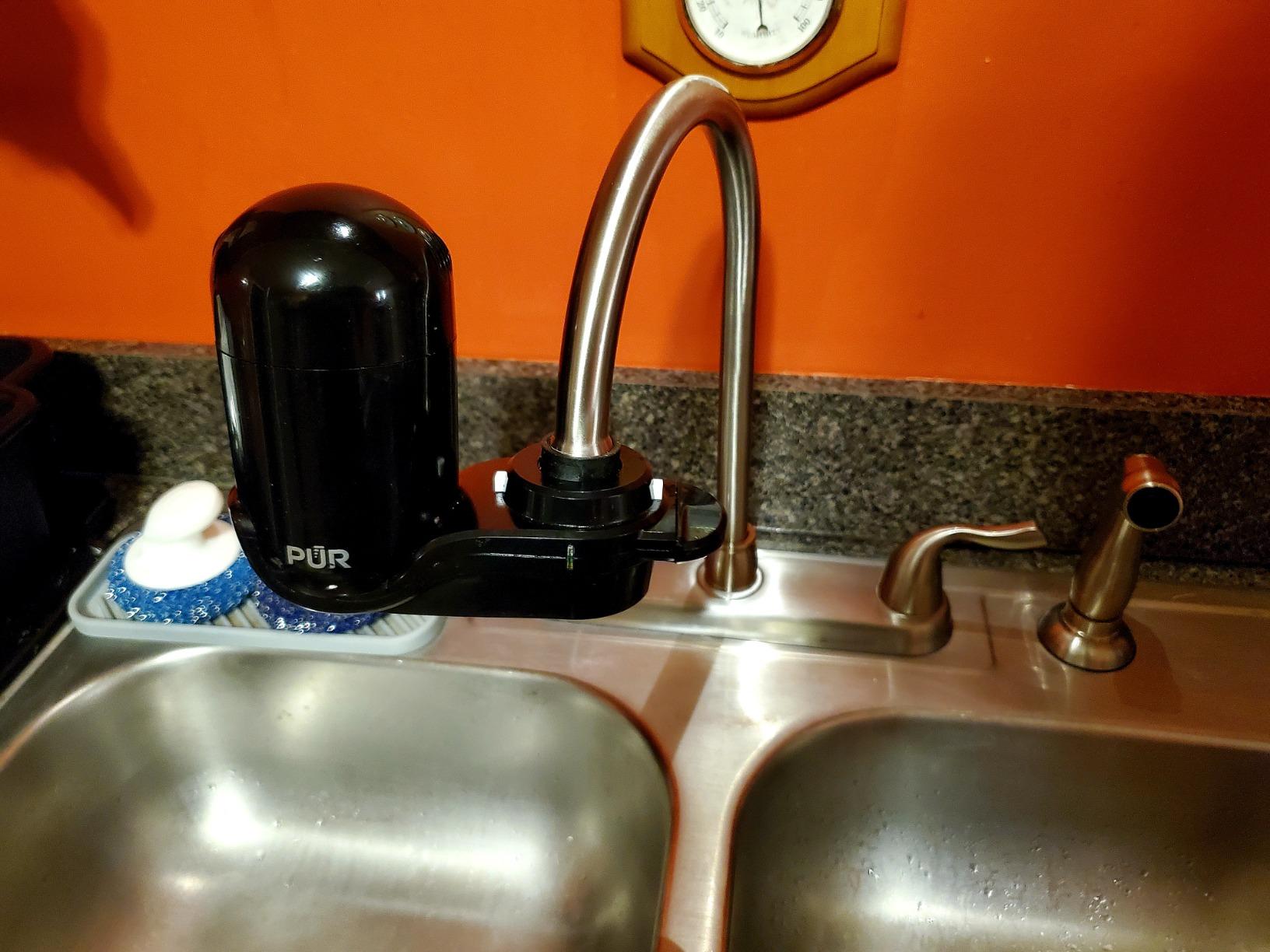 SHACO Kitchen Faucets, 13 Inch High Arc Kitchen Sink Faucet with Side Sprayer, 2 Handle 8 Inch Centerset Sink Faucet with Supply Line, 360° Rotating Spout 3 or 4 Hole Mount, Brushed Nickel, SC-KF201 customer photo 1