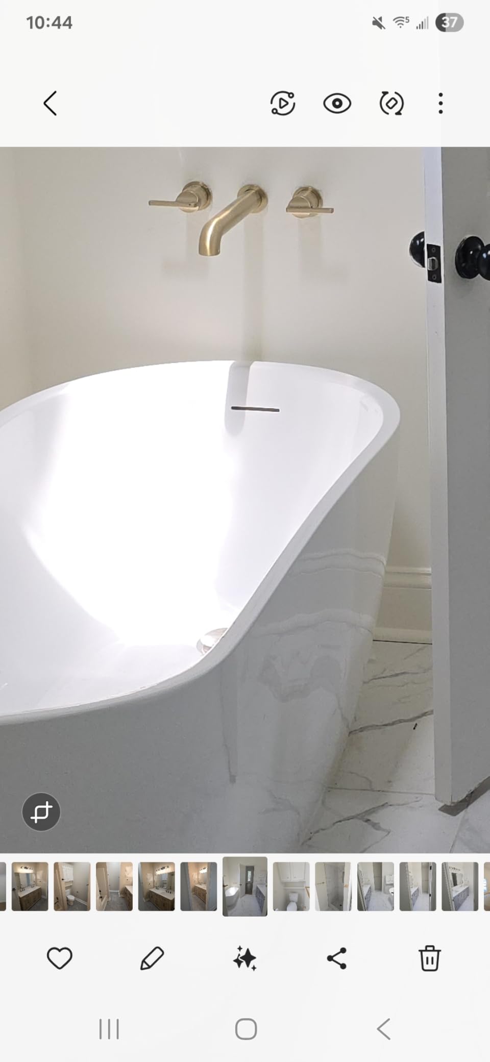 SITGES Solid Brass Wall Mount Tub Filler, 10