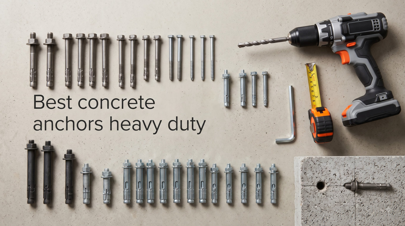 Best concrete anchors heavy duty